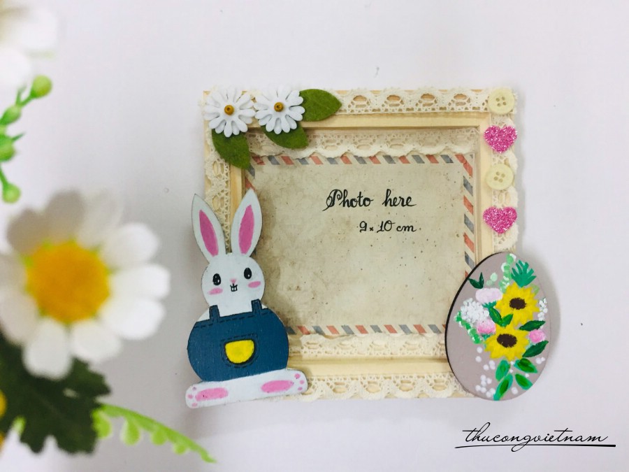 Khung ảnh Thỏ và Trứng mẫu 1
